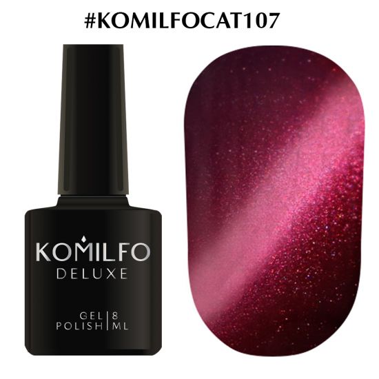 Гель-лак Komilfo Fantasy Cat's Eye №107 (фуксия, магнитный) 8 мл Гель-лак Komilfo Fantasy Cat's Eye №107 (фуксия, магнитный) 8 мл