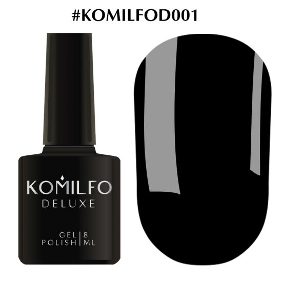 Гель-лак Komilfo Deluxe Series №D001 (черный, эмаль) 8 мл Гель-лак Komilfo Deluxe Series №D001 (черный, эмаль) 8 мл