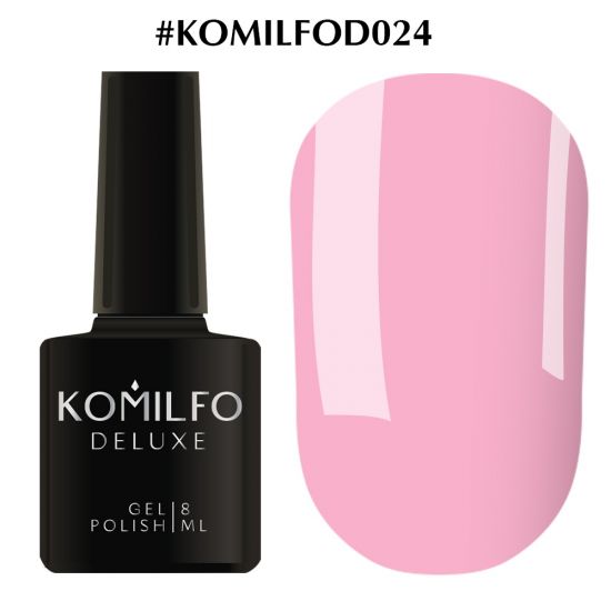 Гель-лак Komilfo Deluxe Series №D024 (светло-розовый, эмаль), 8 мл Гель-лак Komilfo Deluxe Series №D024 (светло-розовый, эмаль), 8 мл