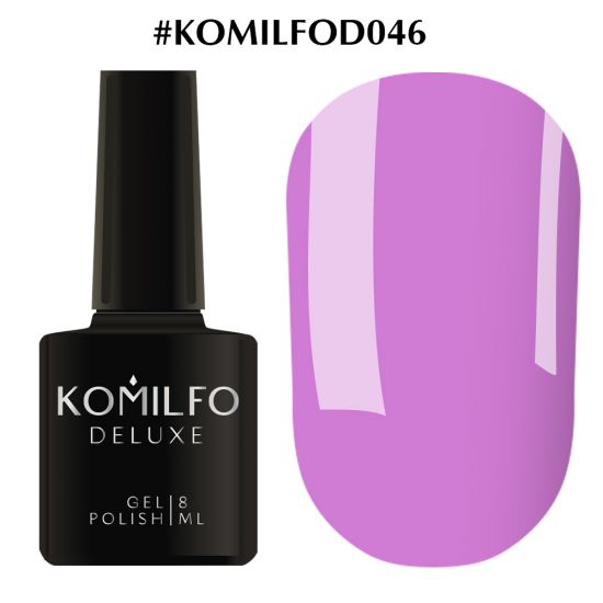 Гель-лак Komilfo Deluxe Series №D046 (сиреневый, эмаль) 8 мл Гель-лак Komilfo Deluxe Series №D046 (сиреневый, эмаль) 8 мл