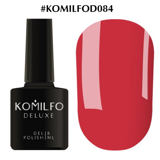 Гель-лак Komilfo Deluxe Series №D084 (малиновый, эмаль) 8 мл Гель-лак Komilfo Deluxe Series №D084 (малиновый, эмаль) 8 мл