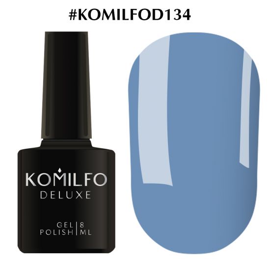 Гель-лак Komilfo Deluxe Series №D134 (темно-голубой, эмаль) 8 мл Гель-лак Komilfo Deluxe Series №D134 (темно-голубой, эмаль) 8 мл