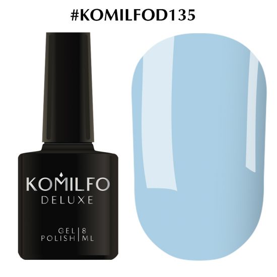 Гель-лак Komilfo Deluxe Series №D135 (светло-голубой, эмаль) 8 мл Гель-лак Komilfo Deluxe Series №D135 (светло-голубой, эмаль) 8 мл