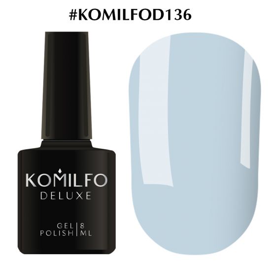 Гель-лак Komilfo Deluxe Series №D136 (бледно-голубой, эмаль) 8 мл Гель-лак Komilfo Deluxe Series №D136 (бледно-голубой, эмаль) 8 мл