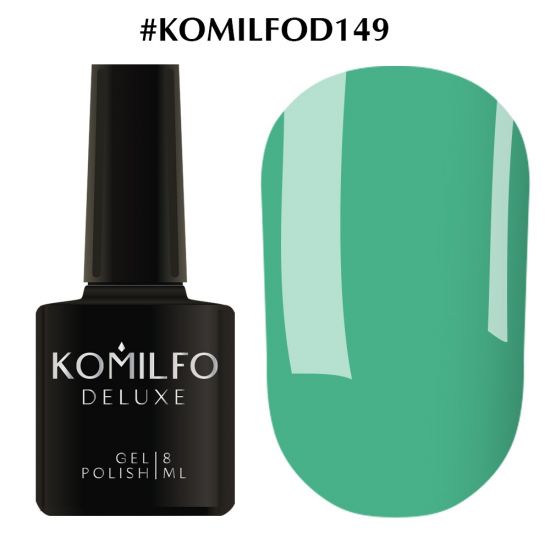 Гель-лак Komilfo Deluxe Series №D149 (зелено-бирюзовый, эмаль) 8 мл Гель-лак Komilfo Deluxe Series №D149 (зелено-бирюзовый, эмаль) 8 мл