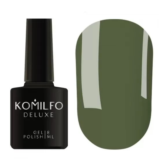 Гель-лак Komilfo Deluxe Series №D158 (хаки, эмаль) 8 мл Гель-лак Komilfo Deluxe Series №D158 (хаки, эмаль) 8 мл