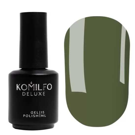 Гель-лак Komilfo Deluxe Series №D158 (хаки, эмаль), 15 мл Гель-лак Komilfo Deluxe Series №D158 (хаки, эмаль), 15 мл