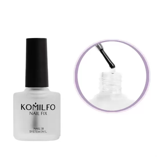 Komilfo Nail Fix Diamond - a base for varnish with retinol, calcium and diamond powder, 8 ml