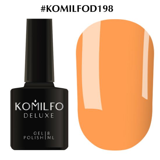 Гель-лак Komilfo Deluxe Series №D198 (насыщенный персиковый, эмаль) 8 мл Гель-лак Komilfo Deluxe Series №D198 (насыщенный персиковый, эмаль) 8 мл