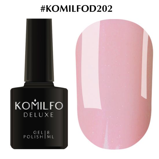Гель-лак Komilfo Deluxe Series №D202 (розовый, с еле заметным шиммером, для френча) 8 мл Гель-лак Komilfo Deluxe Series №D202 (розовый, с еле заметным шиммером, для френча) 8 мл