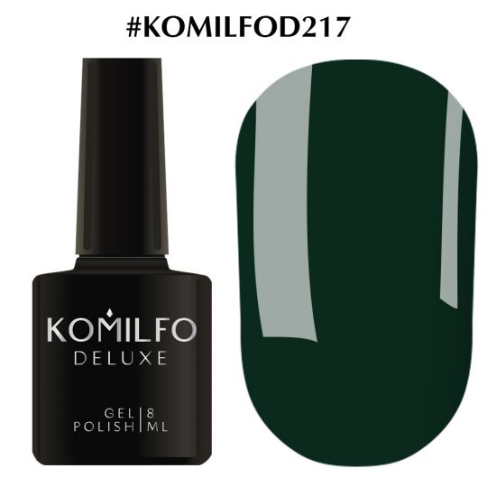 Гель-лак Komilfo Deluxe Series №D217 (темный бирюзово-зеленый, эмаль) 8 мл Гель-лак Komilfo Deluxe Series №D217 (темный бирюзово-зеленый, эмаль) 8 мл