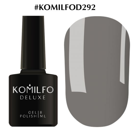 Гель-лак Komilfo Deluxe Series №D292 (серый, эмаль) 8 мл Гель-лак Komilfo Deluxe Series №D292 (серый, эмаль) 8 мл