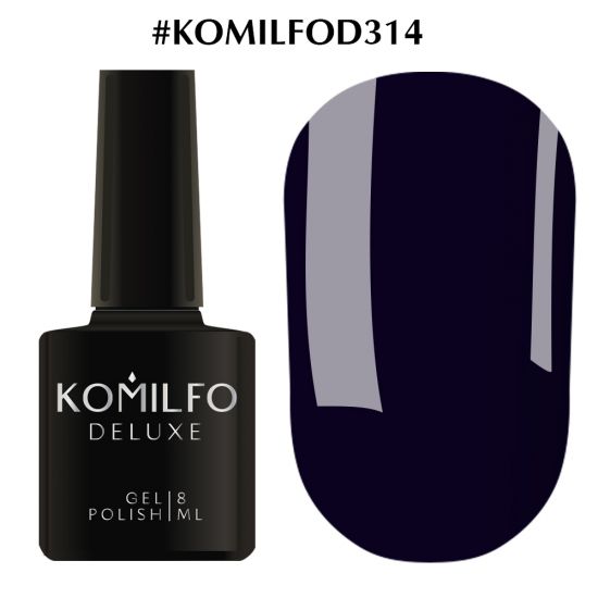 Гель-лак Komilfo Deluxe Series №D314 (ночной синий, эмаль) 8 мл Гель-лак Komilfo Deluxe Series №D314 (ночной синий, эмаль) 8 мл