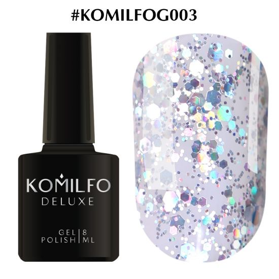 Гель-лак Komilfo DeLuxe Series №G003 (голографические блестки), 8 мл Гель-лак Komilfo DeLuxe Series №G003 (голографические блестки), 8 мл