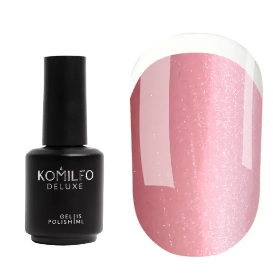 Komilfo KC Glitter French Base Collection №KC002 (light pink with silver micro shine) 8 ml Komilfo KC Glitter French Base Collection №KC002 (light pink with silver micro shine) 8 ml