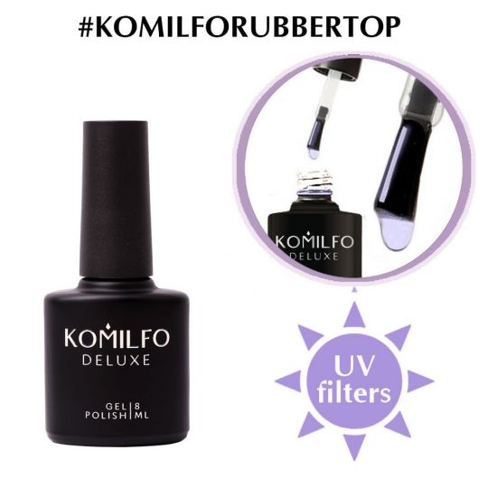 Komilfo No Wipe Rubber Top rubber top WITHOUT sticky layer, 8 ml Komilfo No Wipe Rubber Top rubber top WITHOUT sticky layer, 8 ml