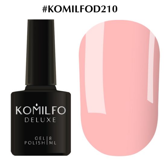 Гель-лак Komilfo Deluxe Series №D210 (нежно-розовый, эмаль) 8 мл Гель-лак Komilfo Deluxe Series №D210 (нежно-розовый, эмаль) 8 мл