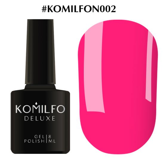 Гель-лак Komilfo DeLuxe Series №N002 (ярко-розовый, неоновый) 8 мл Гель-лак Komilfo DeLuxe Series №N002 (ярко-розовый, неоновый) 8 мл