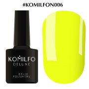 Гель-лак Komilfo DeLuxe Series NEON №006 (желтый, неоновый) 8 мл