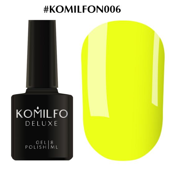 Гель-лак Komilfo DeLuxe Series NEON №006 (желтый, неоновый) 8 мл Гель-лак Komilfo DeLuxe Series NEON №006 (желтый, неоновый) 8 мл