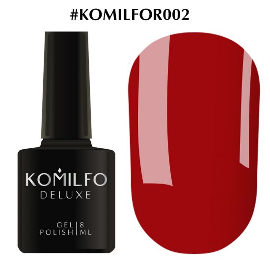 Гель-лак Komilfo Rior Collection №002 (темно-красный, эмаль) 8 мл Гель-лак Komilfo Rior Collection №002 (темно-красный, эмаль) 8 мл