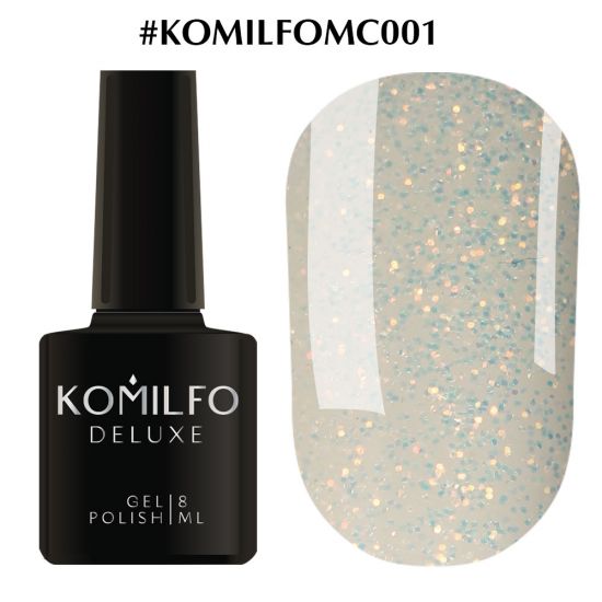 Гель-лак Komilfo Moon Crush 001 (золотые блесточки, прозрачный), 8 мл Гель-лак Komilfo Moon Crush 001 (золотые блесточки, прозрачный), 8 мл
