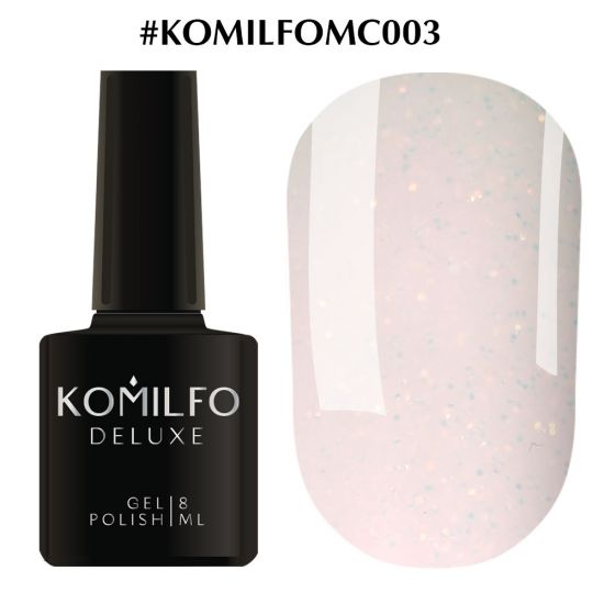 Гель-лак Komilfo Moon Crush 003 (молочно-розовый, золотые блесточки, полупрозрачный), 8 мл Гель-лак Komilfo Moon Crush 003 (молочно-розовый, золотые блесточки, полупрозрачный), 8 мл