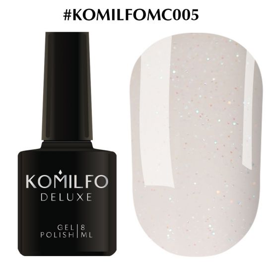 Гель-лак Komilfo Moon Crush 005 (молочный, зеленые-голубые-золотые блесточки, полупрозрачный), 8 мл Гель-лак Komilfo Moon Crush 005 (молочный, зеленые-голубые-золотые блесточки, полупрозрачный), 8 мл