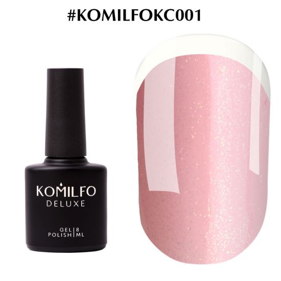 Komilfo KC Glitter French Base Collection №KC001 (light pink with gold micro-shine) 8 ml Komilfo KC Glitter French Base Collection №KC001 (light pink with gold micro-shine) 8 ml