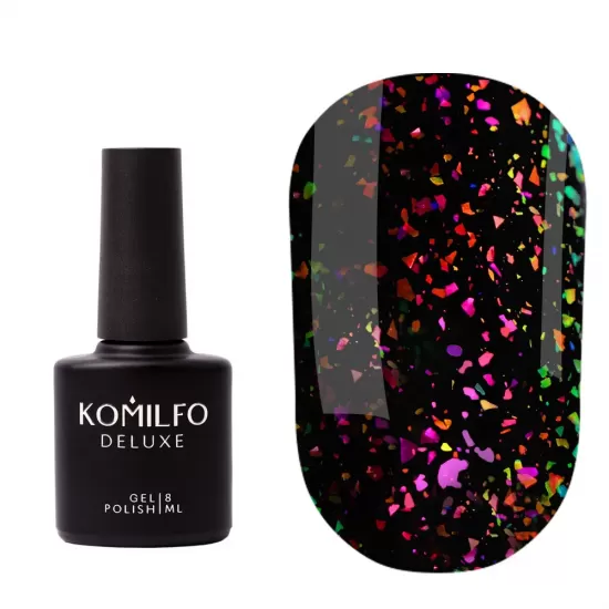 Komilfo No Wipe Chameleon Top - top without sticky layer with unicorn flakes, 8 ml Komilfo No Wipe Chameleon Top - top without sticky layer with unicorn flakes, 8 ml