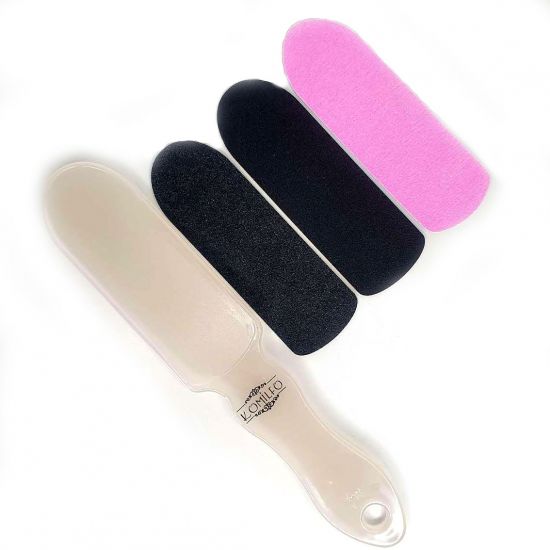 Komilfo double-sided base for a pedicure grater, plastic 24.5 * 4.8 cm
