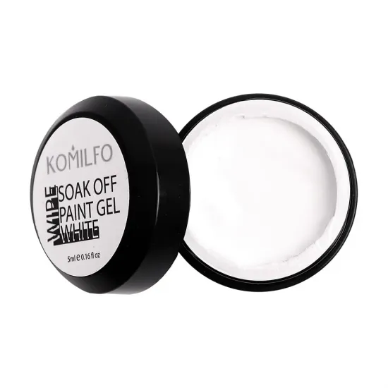 Komilfo гель-краска с ЛС Soak Off, White, Wipe, растворимая 5 мл Komilfo гель-краска с ЛС Soak Off, White, Wipe, растворимая 5 мл