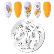 Пластина для стемпинга Цветы ND-142