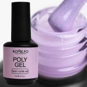 Komilfo PolyGel 009 Violet Glitter, 15 мл (з шиммером)