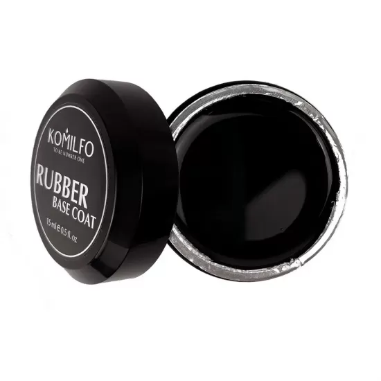 База Komilfo Rubber Base Coat – каучукова база для гель-лаку, 15 мл (без пензлика)
