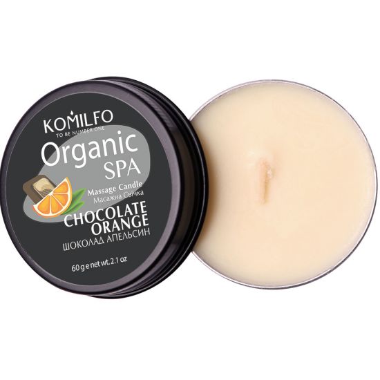Массажная свеча Komilfo Massage Candle - Chocolate Orange, 60 г Массажная свеча Komilfo Massage Candle - Chocolate Orange, 60 г
