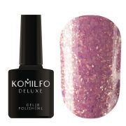 Гель-лак Komilfo Spring Jazz SJ006 (темний фіолетово-рожевий з золотими блискітками), 8 мл