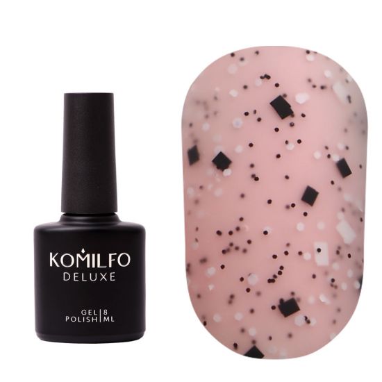 Komilfo No Wipe Matte Top Stone - matte top without PM with black and white elements, 8 ml Komilfo No Wipe Matte Top Stone - matte top without PM with black and white elements, 8 ml