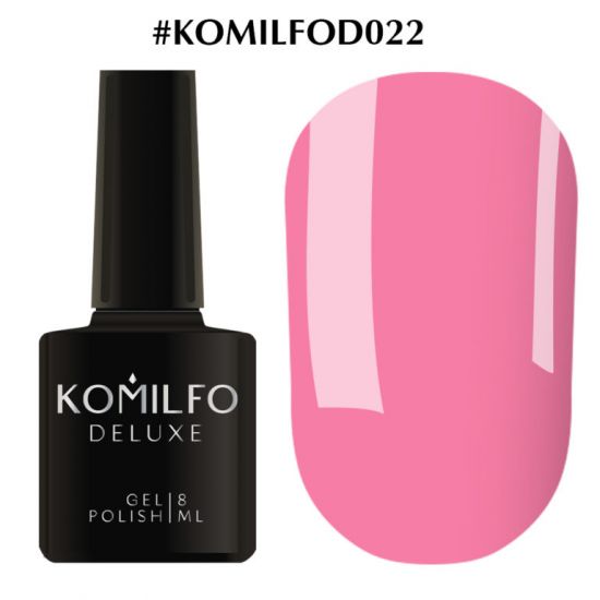 Гель-лак Komilfo Deluxe Series №D022 (розовый, эмаль) 8 мл Гель-лак Komilfo Deluxe Series №D022 (розовый, эмаль) 8 мл