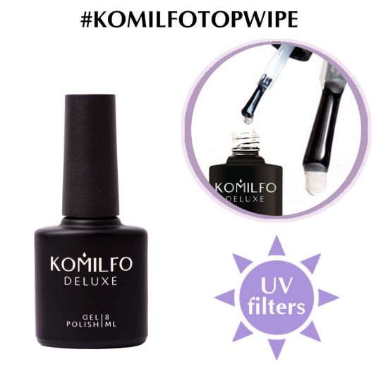 Komilfo Wipe Top Coat 8 ml - gel polish fixer with a sticky layer Komilfo Wipe Top Coat 8 ml - gel polish fixer with a sticky layer